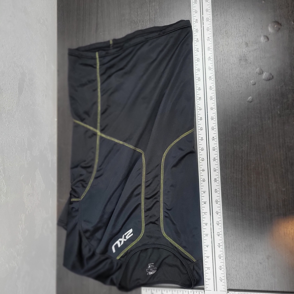 2XU Men's Compression Black Yellow Stitching Athletic T-Shirt Size Large - Picture 6 of 8